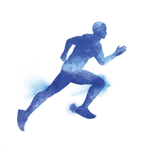 Watercolour Running Man Vector Watercolour Running Man Vector
